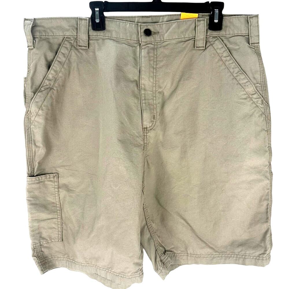 Men's Carhardt Cargo Shorts Tan Size 40 10" inseam